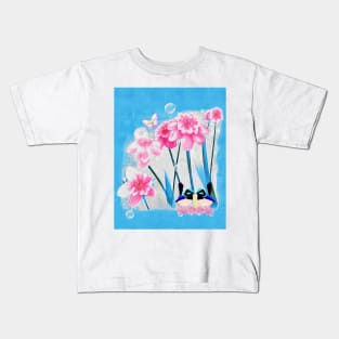 Fairy Wrens and Flowers Kids T-Shirt